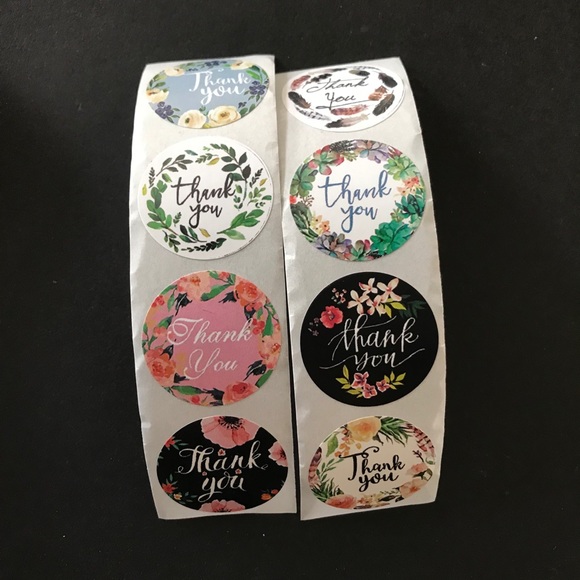 Office | 20 Small Thank You Stickers 1 Round 8 Designs | Poshmark